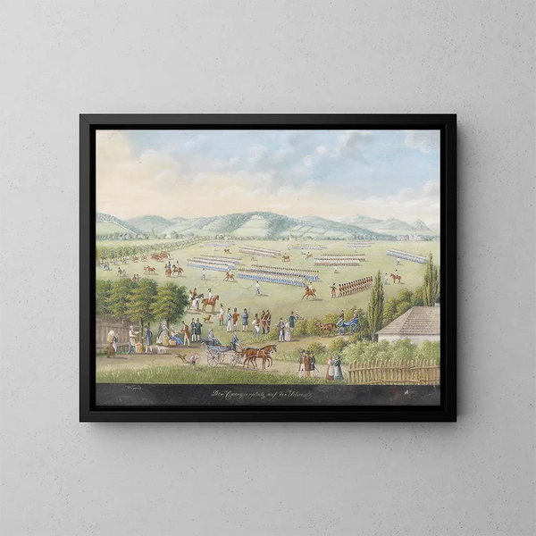 Place d'exercice sur la Schmelz - Balthasar Wigand — framed artwork on a wall