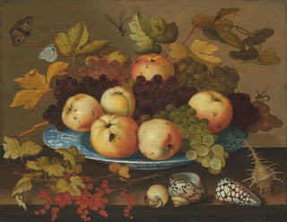 Balthasar van der Ast - Fruit in a wanli porcelain dish on a table.webp
