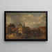 View of the city of Haarlem taken from the Spaarne River showing the Eendjespoort - Balthasar van der Veen — framed artwork on a wall