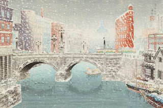 Bannai Kokan - Yuki no nihonbashi Nihonbashi under snow.webp