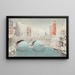 Nihonbashi sous la neige - Bannai Kokan — framed artwork on a wall