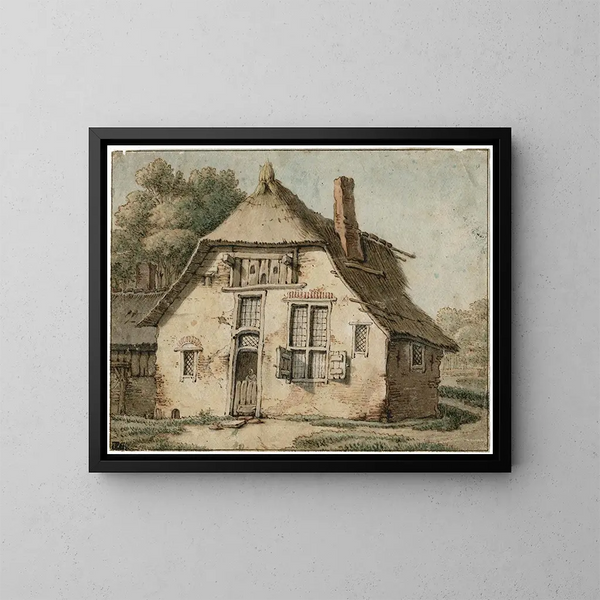 Casa de campesino - Barend Hendrik Thier — cuadro enmarcado en la pared