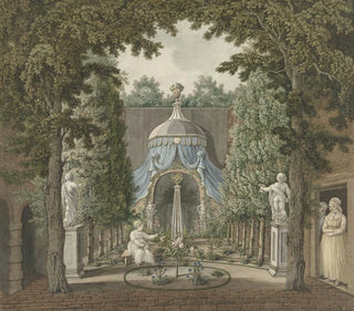 Barend Hendrik Thier - Theatre Scene in a City Garden.webp