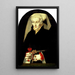 Portrait painting of Chatrina aged 23 - Barthel Bruyn the Younger — framed artwork on a wall