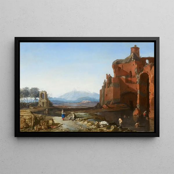 Bartholomeus Breenbergh - Italian Landscape with the Aurelian Wall.webp