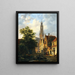 Bakenesserkerk vista desde Valkestraat Haarlem - Bartholomeus Johannes van Hove — cuadro enmarcado en la pared