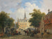 Street scene in Amsterdam - Bartholomeus Johannes van Hove — artwork view