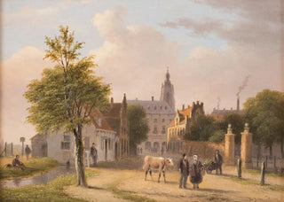 Bartholomeus Johannes van Hove - View of a Dutch town.webp