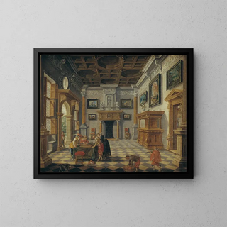 Bartholomeus van Bassen - Sumptuous Renaissance Interior with TricTrac Players.webp