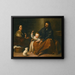 La Santa Familia en un interior - Bartolomé Esteban Murillo — cuadro enmarcado en la pared