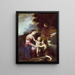 La Santa Familia con el niño Bautista - Bartolomé Esteban Murillo — cuadro enmarcado en la pared