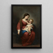 Virgen con Niño - Bartolomé Esteban Murillo — cuadro enmarcado en la pared