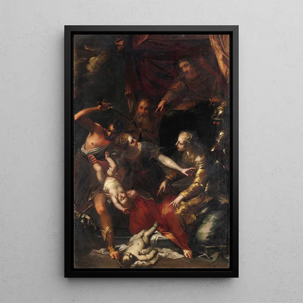 Reproducción del cuadro El Juicio de Salomón - Bartolomeo Biscaino