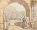 La Compañía de los Sacconi en el Coliseo - Bartolomeo Pinelli — vista de la obra