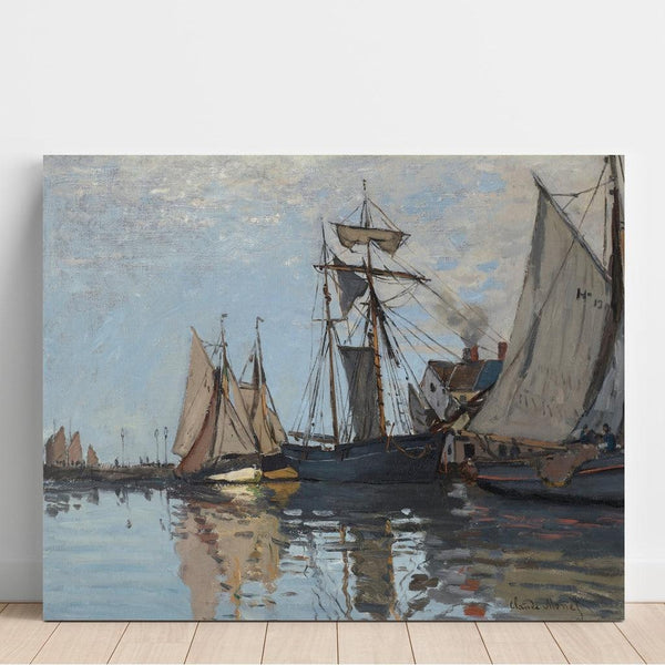 Reproduction of the painting Bateaux dans le Port de Honfleur - Claude Monet