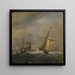 Bateaux de pesca en un puerto - Willem van de Velde el Joven — cuadro enmarcado en la pared