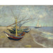 Reproducción del cuadro Bateaux de pêche sur la plage des Saintes-Maries-de-la-Mer - Vincent van Gogh