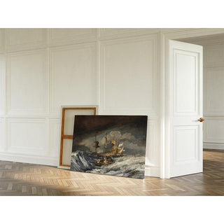 Bateaux transportant des ancres vers les navires de guerre hollandais - Joseph Mallord William Turner | Reproduction Tableau Décoration murale affiche copie