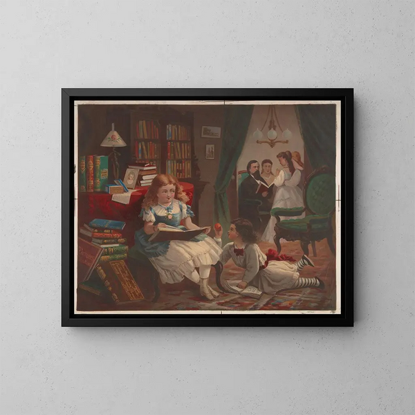 Pequeños alumnos - Bencke Scott — cuadro enmarcado en la pared