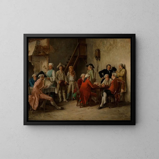 BenjaminEugne Fichel - Traveling minstrels entertaining at an inn.webp