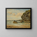 Cornish Cliffs in Newquay - Benjamin Williams Leader — framed artwork on a wall