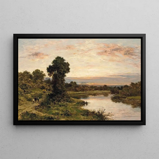 Benjamin Williams Leader - Evening On The Thames At Shillingford.webp