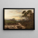 Stream near Pine Forest at Sunset - Benjamin Williams Leader — framed artwork on a wall