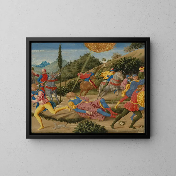 La conversión de san Pablo - Benozzo Gozzoli — cuadro enmarcado en la pared