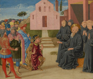 Benozzo Gozzoli - Totila before Saint Benedict.webp