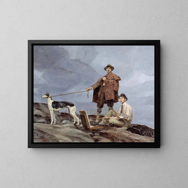 Dunoyer de Segonzac y Boussingault pintando - Bernard Boutet de Monvel — cuadro enmarcado en la pared