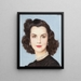 Retrato de Brenda Frazier - Bernard Boutet de Monvel — cuadro enmarcado en la pared