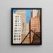 Vista de Nueva York - Bernard Boutet de Monvel — cuadro enmarcado en la pared