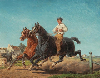 Bernard Edouard Swebach - At The Horse Market.webp