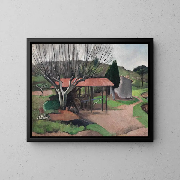 Paisaje francés - Bernard Meninsky — cuadro enmarcado en la pared