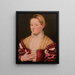 Retrato de una hermosa veneciana - Bernardino Licinio — cuadro enmarcado en la pared