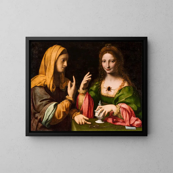 La Conversion de la Madeleine - Bernardino Luini — framed artwork on a wall