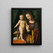 La Virgen con el Niño y una Colombina - Bernardino Luini — cuadro enmarcado en la pared