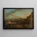 Vista de Varsovia desde la terraza del castillo real - Bernardo Bellotto — cuadro enmarcado en la pared