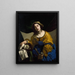 Judith con la cabeza de Holofernes - Bernardo Cavallino — cuadro enmarcado en la pared