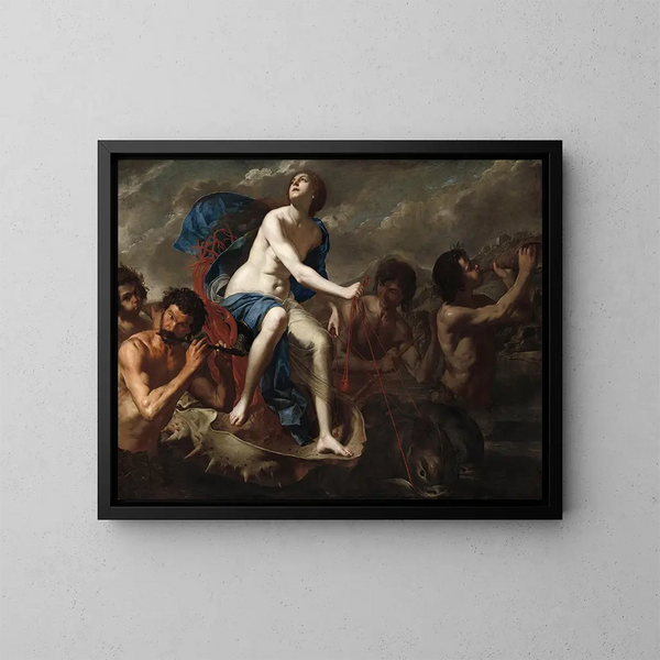 El Triunfo de Galatea - Bernardo Cavallino — cuadro enmarcado en la pared