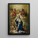 The Coronation of the Virgin - Bernardo Lorente Germán — framed artwork on a wall