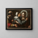 Visitation - Bernardo Strozzi — cuadro enmarcado en la pared