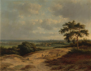 Bernardus Gerardus ten Berge - Landschap bij Bergen met legerkamp.webp