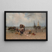 The Return of the Fishing Fleet - Bernardus Johannes Blommers — framed artwork on a wall