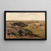 Landscape undulating painting, study - Berndt Lindholm — framed artwork on a wall