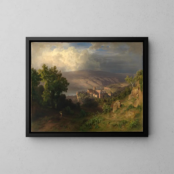 Vista de Heidelberg - Bernhard Fries — cuadro enmarcado en la pared