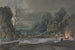 Paisaje de Invierno a la Luz de la Luna, a la derecha de los campesinos que mantienen un gran fuego - Bernhard Hendrik Thier — vista de la obra