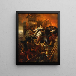 Mujeres de Eger - Bertalan Székely — cuadro enmarcado en la pared