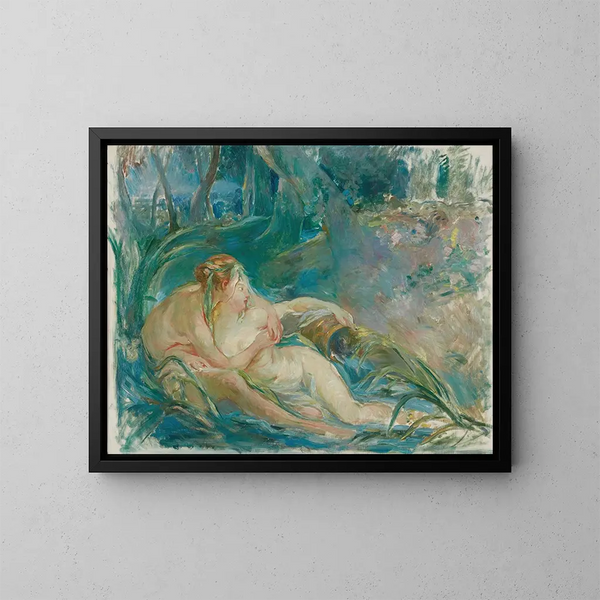 Apollon revelando su divinidad a la pastora - Berthe Morisot — cuadro enmarcado en la pared