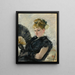 Mujer con abanico - Berthe Morisot — cuadro enmarcado en la pared